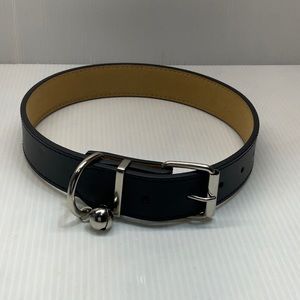 Genuine leather dog collar belt extra-large black color brand new